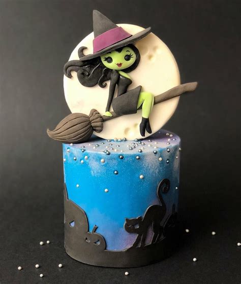Motherhood bound witch cake topper